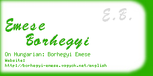 emese borhegyi business card